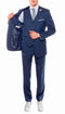 Ferrecci Mens Savannah Navy Slim Fit 3 Piece Suit