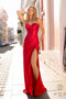 Nox Anabel Fitted Beaded Bustier Satin Gown E1044