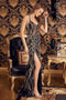 Nox Anabel Fitted Beaded Sleeveless Gown E1189