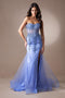 Amelia Couture 7051 Fitted Strapless Beaded Gown with Slit