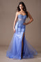 Amelia Couture 7051 Fitted Strapless Beaded Gown with Slit