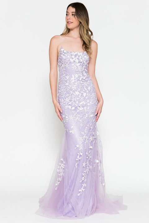 Amelia Couture 799 Fitted Sleeveless Gown with Embroidery