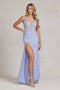 Nox Anabel Floral Lace Fitted Gown with Slit G1148