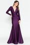 Amelia Couture 381-1 Long Sleeve Fitted Lycra Gown