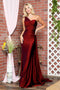 Amelia Couture 387 Fitted One-Shoulder Lycra Gown