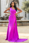 Amelia Couture 387 Fitted One-Shoulder Lycra Gown