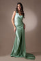 Amelia Couture 387 Fitted One-Shoulder Lycra Gown