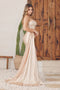 Nox Anabel One-Shoulder Fitted Satin Gown with Slit E1239