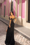 Nox Anabel Q1389 Off-the-Shoulder Fitted Sequin Gown with Side Slit