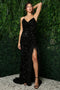 Nox Anabel Fitted Sequin Feather Gown R1059