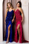 Nox Anabel Fitted Sequin Feather Gown R1059