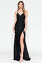 Amelia Couture 391 Fitted Sleeveless Lycra Gown with Slit