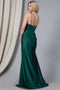 Amelia Couture 391 Fitted Sleeveless Lycra Gown with Slit