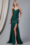 Amelia Couture 391 Fitted Sleeveless Lycra Gown with Slit