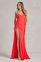 Nox Anabel Sleeveless Fitted Gown with Slit T1140