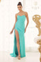 Nox Anabel Sleeveless Fitted Gown with Slit T1140