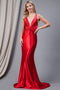 Amelia Couture 5039 Fitted Sleeveless V-Neck Gown