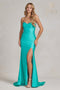 Nox Anabel Strapless Fitted Gown with Slit T1139