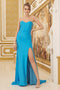 Nox Anabel Strapless Fitted Gown with Slit T1139