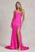 Nox Anabel Strapless Fitted Gown with Slit T1139