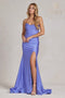 Nox Anabel Strapless Fitted Gown with Slit T1139