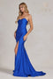 Nox Anabel Strapless Fitted Gown with Slit T1139