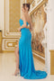 Nox Anabel Strapless Fitted Gown with Slit T1139