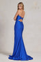 Nox Anabel Strapless Fitted Gown with Slit T1139