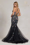 Nox Anabel Floral Beaded V-Neck Mermaid Gown C1117