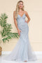 Amelia Couture SU066 Floral Embellished Mermaid Gown