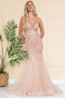 Amelia Couture SU066 Floral Embellished Mermaid Gown