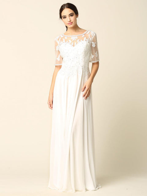 Eva Fashion 5221 Lace Chiffon Mother of the Bride Gown