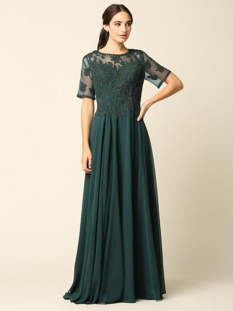 Eva Fashion 5221 Lace Chiffon Mother of the Bride Gown