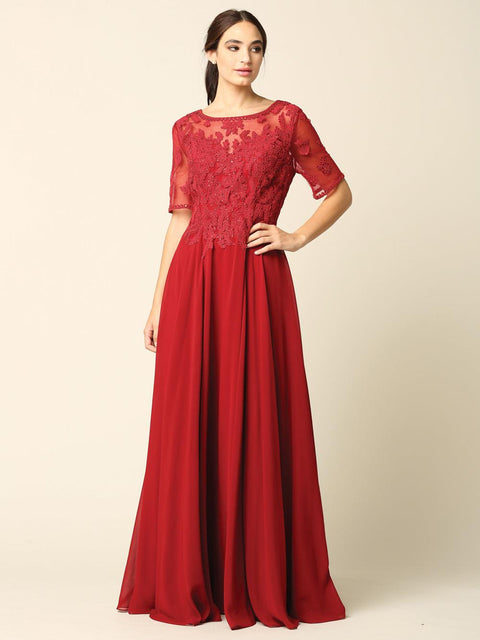 Eva Fashion 5221 Lace Chiffon Mother of the Bride Gown