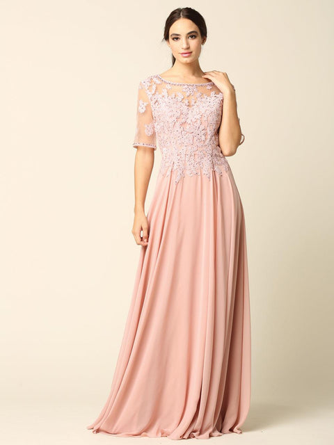 Eva Fashion 5221 Lace Chiffon Mother of the Bride Gown
