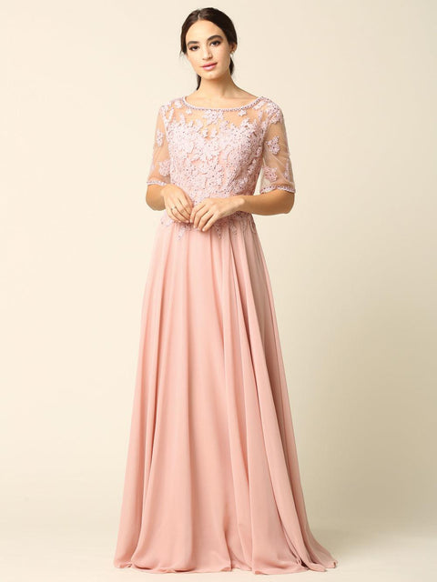 Eva Fashion 5221 Lace Chiffon Mother of the Bride Gown