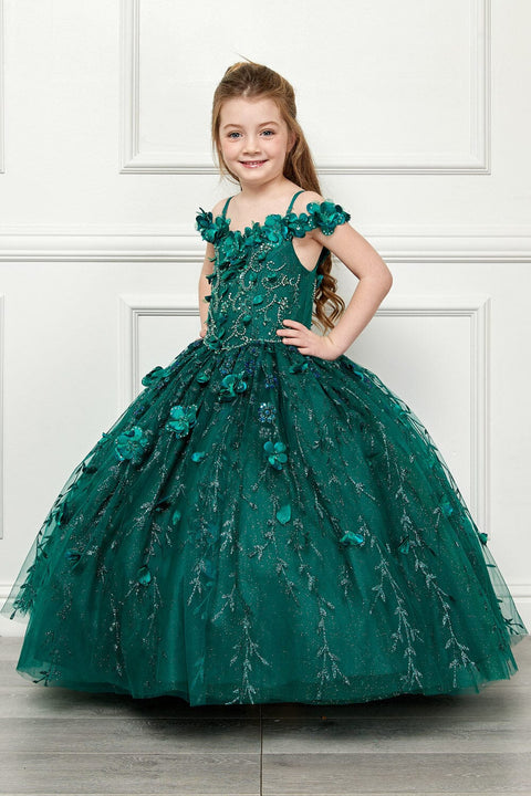 Bella Princess PK1004 girls 3d floral cloak ball gown by petite adele pk1004 — image 20.0