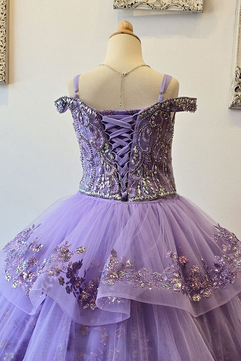 Bella Princess PK1041 girls cold shoulder ball gown by petite adele pk1041 — image 13.0