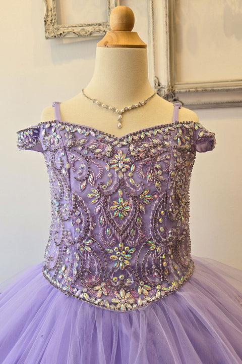 Bella Princess PK1041 girls cold shoulder ball gown by petite adele pk1041 — image 12.0