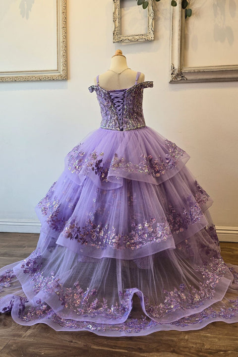 Bella Princess PK1041 girls cold shoulder ball gown by petite adele pk1041 — image 11.0