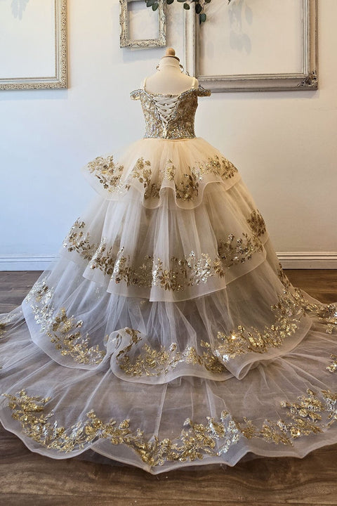 Bella Princess PK1041 girls cold shoulder ball gown by petite adele pk1041 — image 7.0