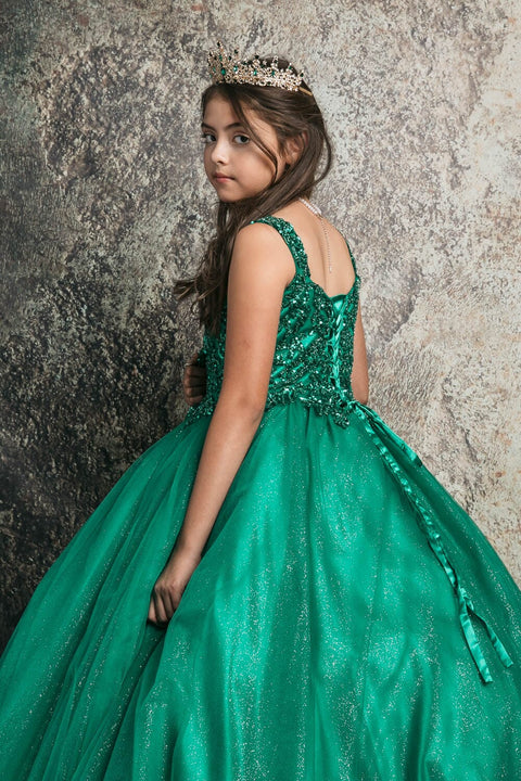 Bella Princess C337 girls sequin applique sleeveless gown by petite adele c337 — image 18.0
