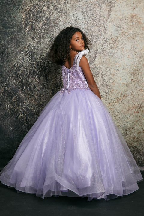 Bella Princess C337 girls sequin applique sleeveless gown by petite adele c337 — image 12.0
