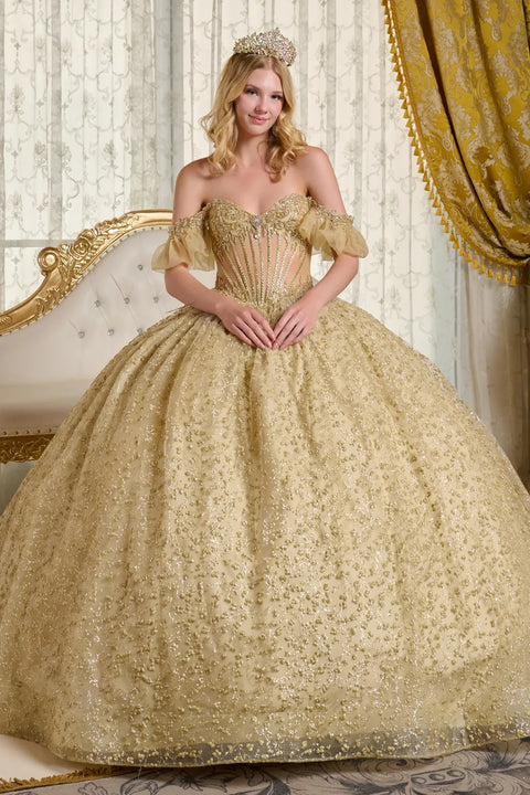 Elizabeth K GL3632 Off Shoulder Ball Quinceañera Dress