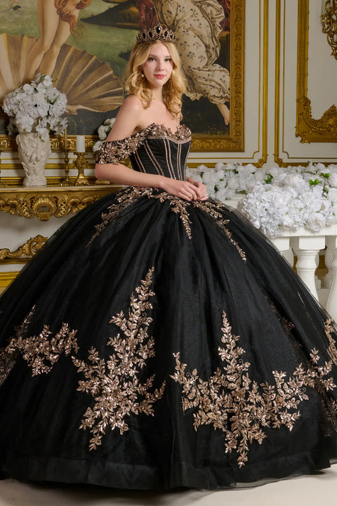 Elizabeth K GL3640 Off Shoulder Ball Quinceañera Dress