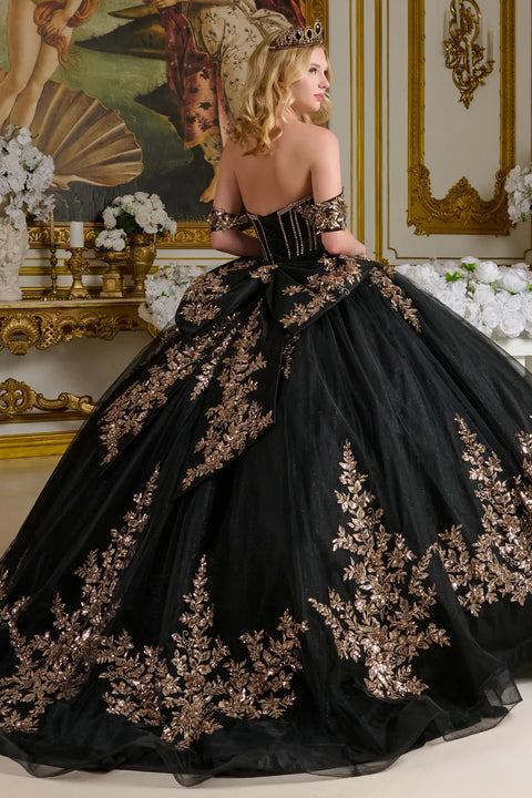 Elizabeth K GL3640 Off Shoulder Ball Quinceañera Dress