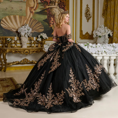 Elizabeth K GL3640 Off Shoulder Ball Quinceañera Dress