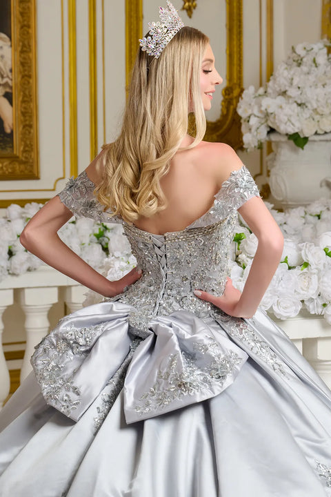 Elizabeth K GL3643 Satin Sweetheart Ball Quinceañera Dress