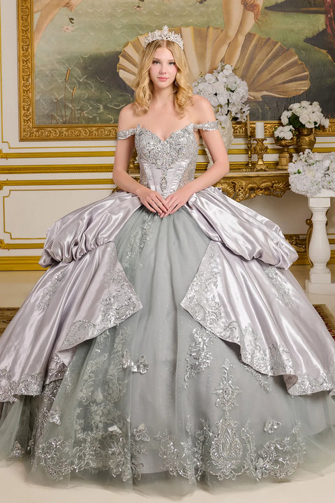 Elizabeth K GL3652 Off Shoulder Ball Quinceañera Dress