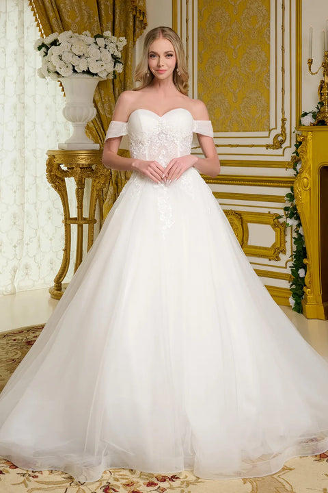 GLS Gloria GL3657 Off Shoulder Wedding Dress